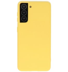 Custodia in TPU di colore moda spesso 2,0 mm per Samsung Galaxy S21 gialla