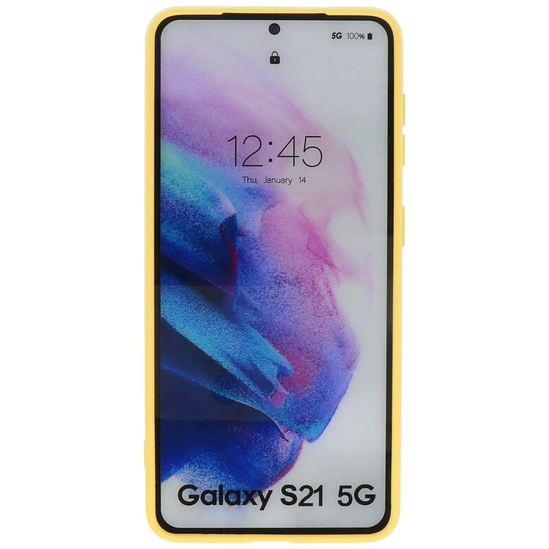 Custodia in TPU colore moda Samsung Galaxy S21 gialla