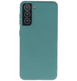 2,0 mm dicke Modefarbe TPU-Hülle Samsung Galaxy S21 Dunkelgrün