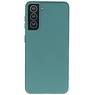 Coque Samsung Galaxy S21 en TPU Couleur Mode Épais 2.0mm Vert Foncé