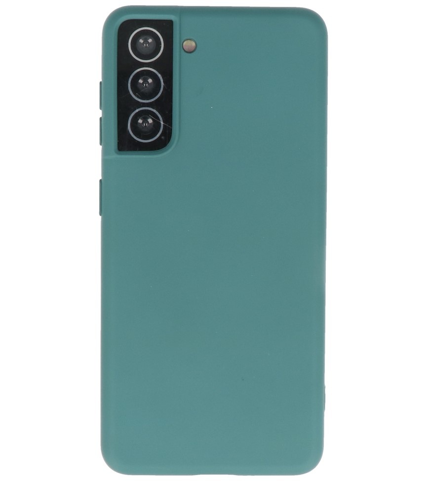 Custodia in TPU colore moda Samsung Galaxy S21 verde scuro