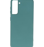 Fashion Color TPU Hoesje Samsung Galaxy S21 Donker Groen