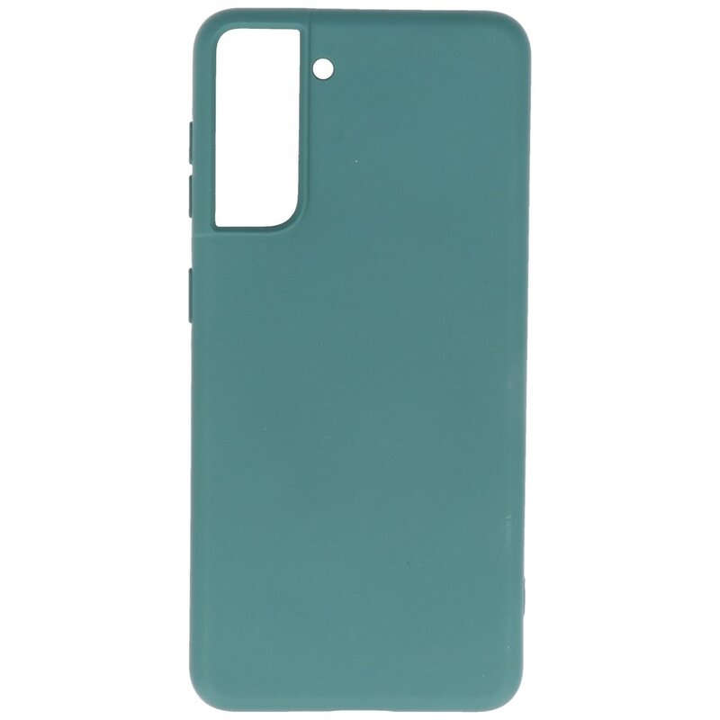 Custodia in TPU colore moda Samsung Galaxy S21 verde scuro