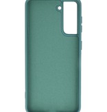 Estuche de TPU en color de moda Samsung Galaxy S21 Verde oscuro