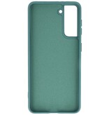 Custodia in TPU colore moda Samsung Galaxy S21 verde scuro