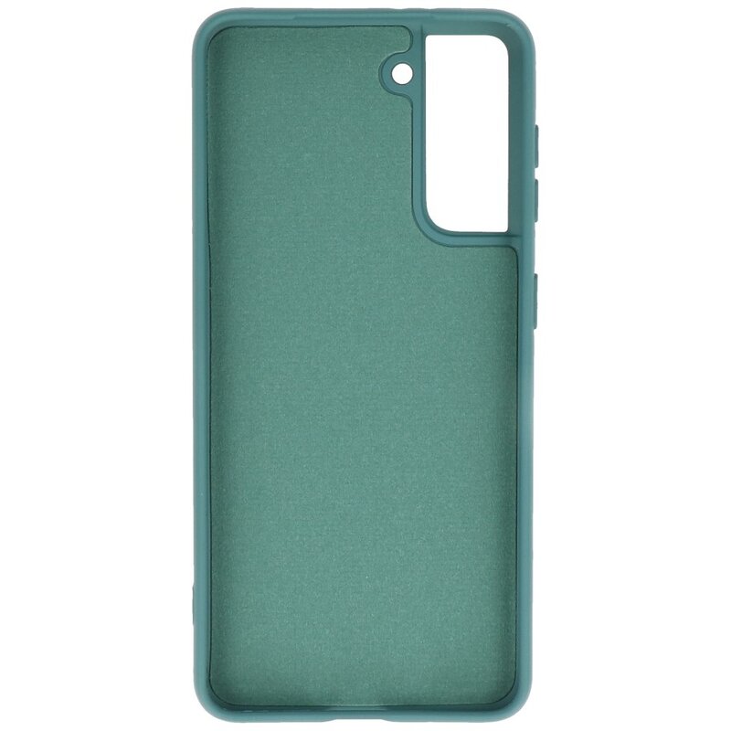 Custodia in TPU colore moda Samsung Galaxy S21 verde scuro