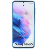 Fashion Color TPU Hoesje Samsung Galaxy S21 Plus Navy