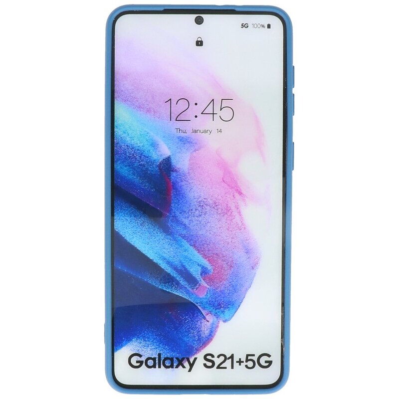 Fashion Color TPU Hoesje Samsung Galaxy S21 Plus Navy