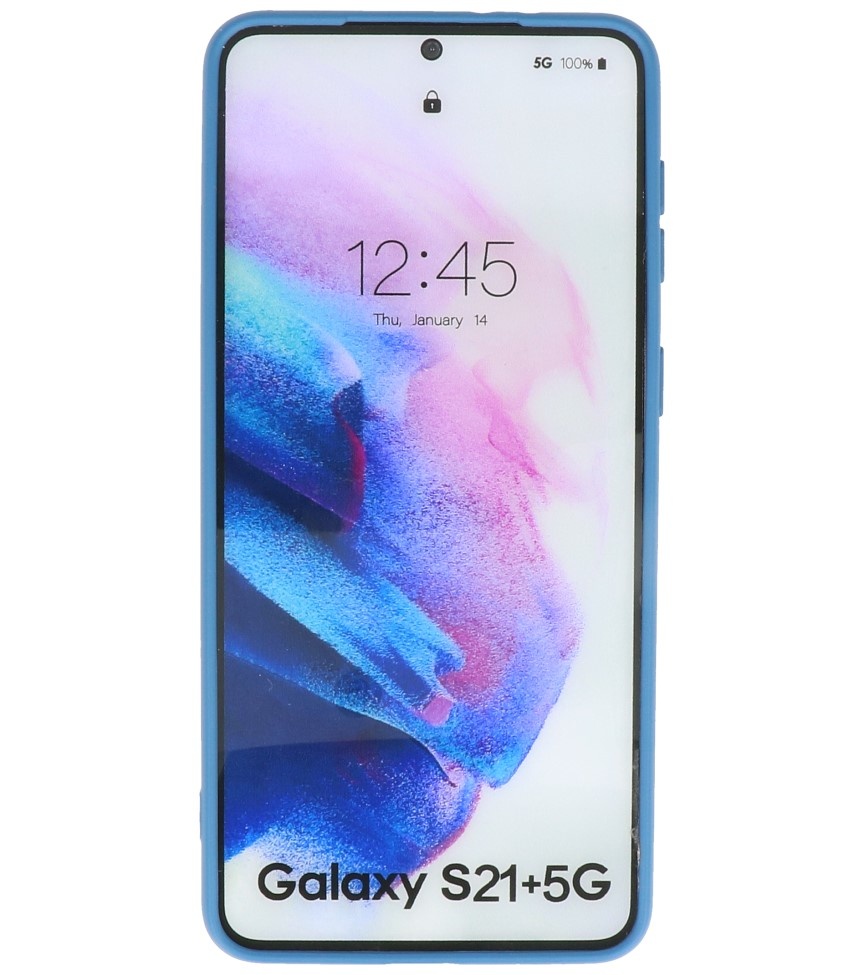 Fashion Color TPU Hoesje Samsung Galaxy S21 Plus Navy