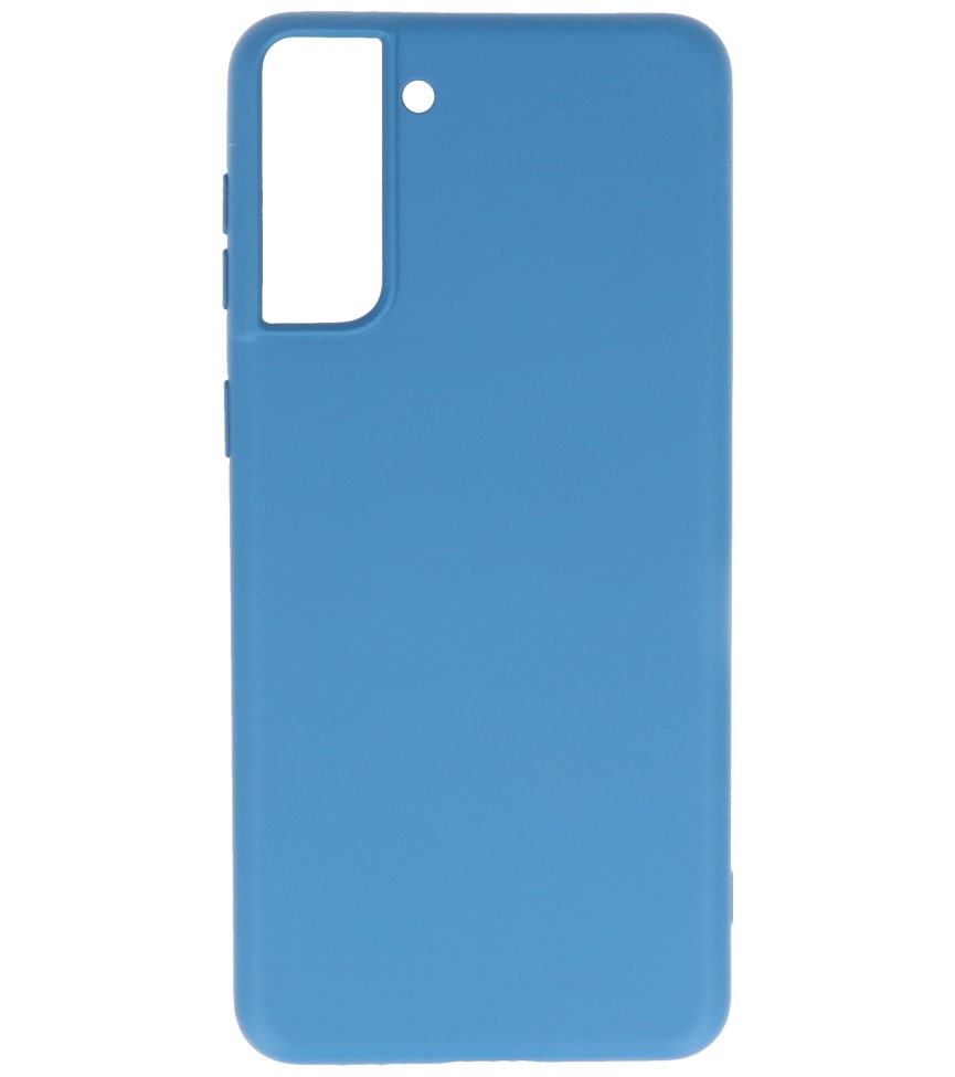 Carcasa de TPU en color de moda para Samsung Galaxy S21 Plus Azul marino