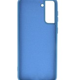 Carcasa de TPU en color de moda para Samsung Galaxy S21 Plus Azul marino