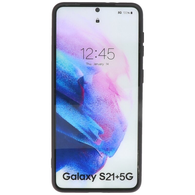 Fashion Color TPU Hoesje Samsung Galaxy S21 Plus Zwart
