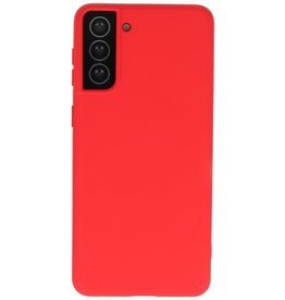 Carcasa De TPU De Color De Moda Gruesa De 2.0mm Para Samsung Galaxy S21 Plus Rojo