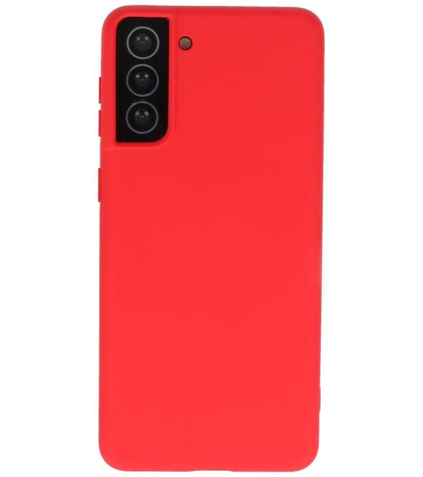 Fashion Color TPU Cover Samsung Galaxy S21 Plus Rød