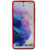 Fashion Color TPU Hoesje Samsung Galaxy S21 Plus Rood