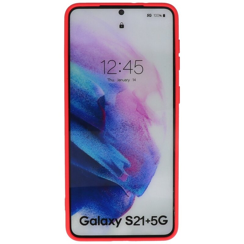 Fashion Color TPU Hoesje Samsung Galaxy S21 Plus Rood