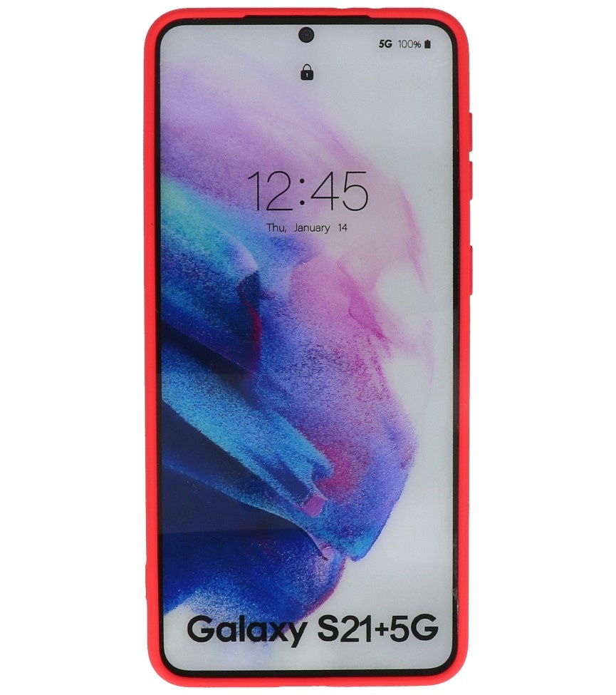 Coque en TPU Fashion Color Samsung Galaxy S21 Plus Rouge