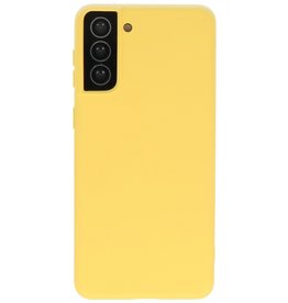 2.0mm Dikke Fashion Color TPU Hoesje Samsung Galaxy S21 Plus Geel