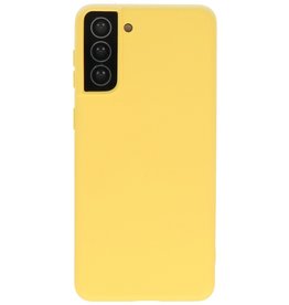 Coque Samsung Galaxy S21 Plus en TPU Couleur Mode Épais 2.0mm Jaune