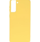 Fashion Color TPU Hoesje Samsung Galaxy S21 Plus Geel