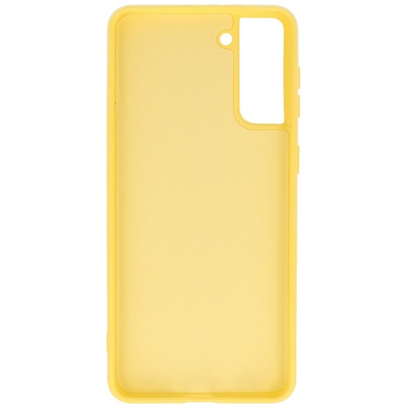 Fashion Color TPU Hoesje Samsung Galaxy S21 Plus Geel