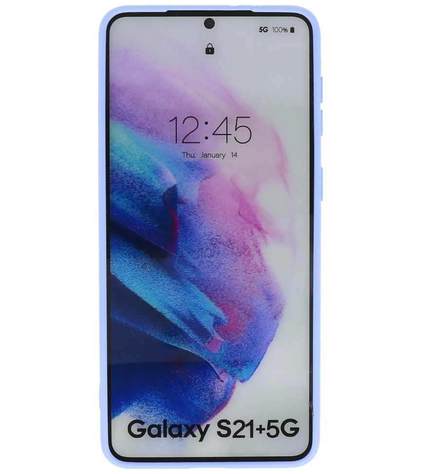 Fashion Color TPU Hoesje Samsung Galaxy S21 Plus Paars