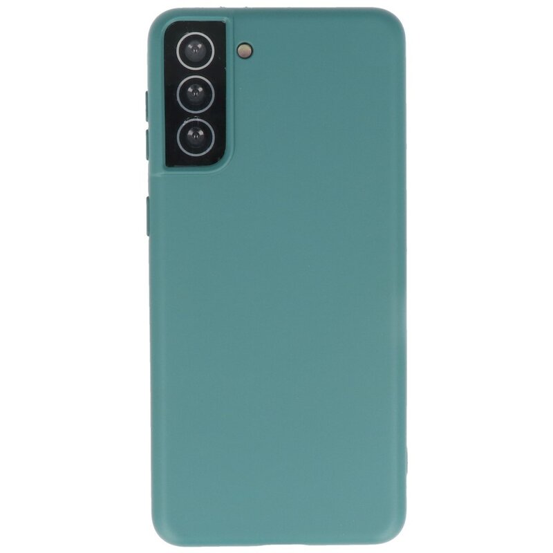 Fashion Color TPU Hoesje Samsung Galaxy S21 Plus D. Groen