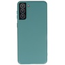 2.0mm Dikke Fashion Color TPU Hoesje Samsung Galaxy S21 Plus Donker Groen