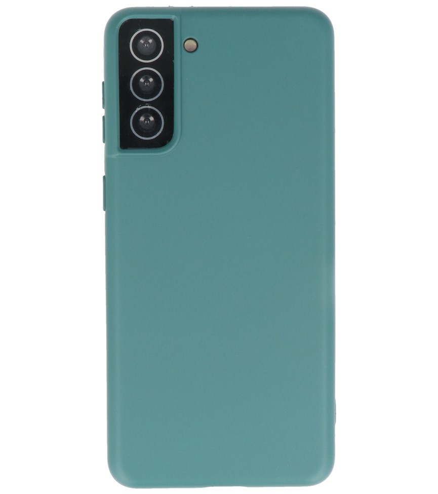 Carcasa de TPU en color de moda Samsung Galaxy S21 Plus D. Verde