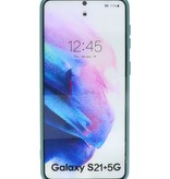 Mode Farbe TPU Fall Samsung Galaxy S21 Plus D. Grün