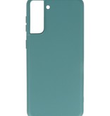 Fashion Color TPU Hoesje Samsung Galaxy S21 Plus D. Groen