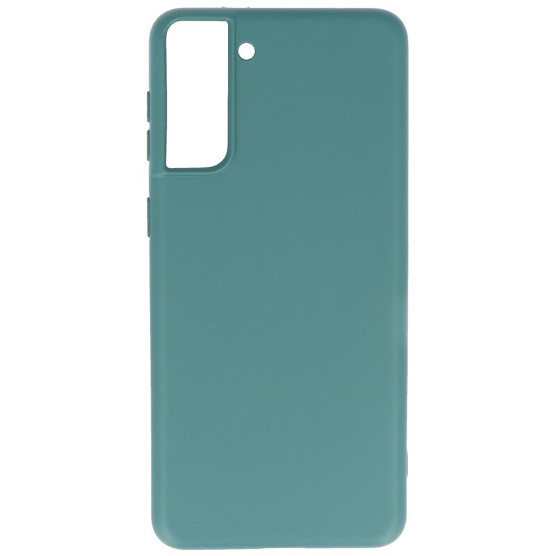 Fashion Color TPU Hoesje Samsung Galaxy S21 Plus D. Groen