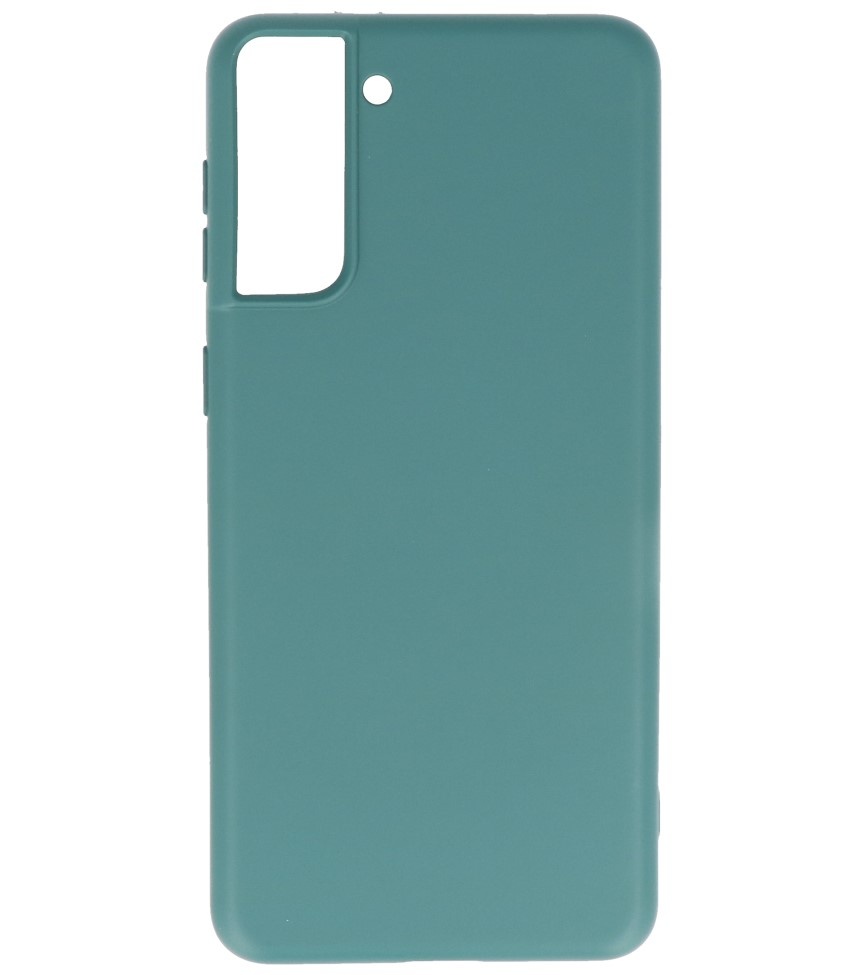 Fashion Color TPU Cover Samsung Galaxy S21 Plus D. Grøn