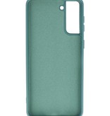 Carcasa de TPU en color de moda Samsung Galaxy S21 Plus D. Verde