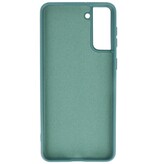 Carcasa de TPU en color de moda Samsung Galaxy S21 Plus D. Verde