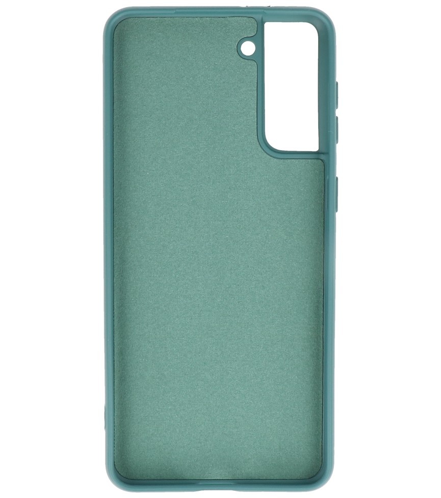 Carcasa de TPU en color de moda Samsung Galaxy S21 Plus D. Verde