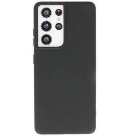 Carcasa de TPU de color de moda gruesa de 2.0 mm para Samsung Galaxy S21 Ultra negro