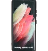 Fashion Color TPU Hoesje Samsung Galaxy S21 Ultra Zwart