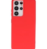 Fashion Color TPU Case Samsung Galaxy S21 Ultra Red