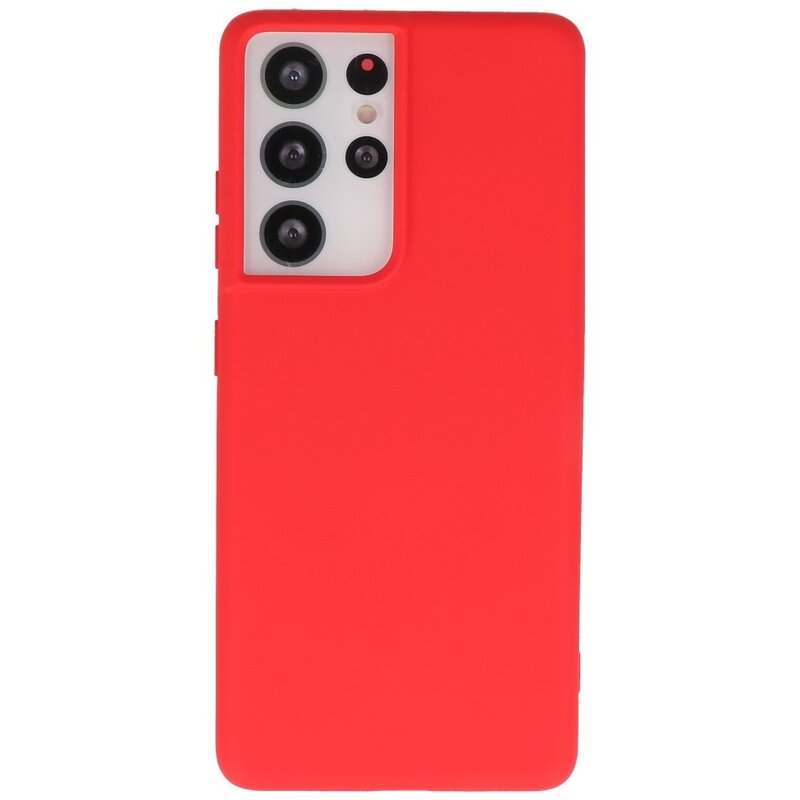 Custodia in TPU color fashion per Samsung Galaxy S21 Ultra Red