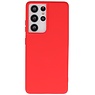 Funda de TPU de color de moda gruesa de 2,0 mm para Samsung Galaxy S21 Ultra rojo