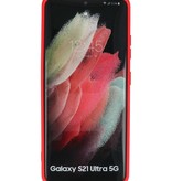 Fashion Color TPU Case Samsung Galaxy S21 Ultra Red