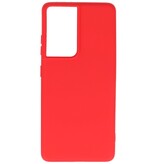 Mode Farbe TPU Fall Samsung Galaxy S21 Ultra Red