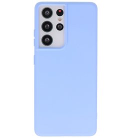 2.0mm Dikke Fashion Color TPU Hoesje Samsung Galaxy S21 Ultra Paars