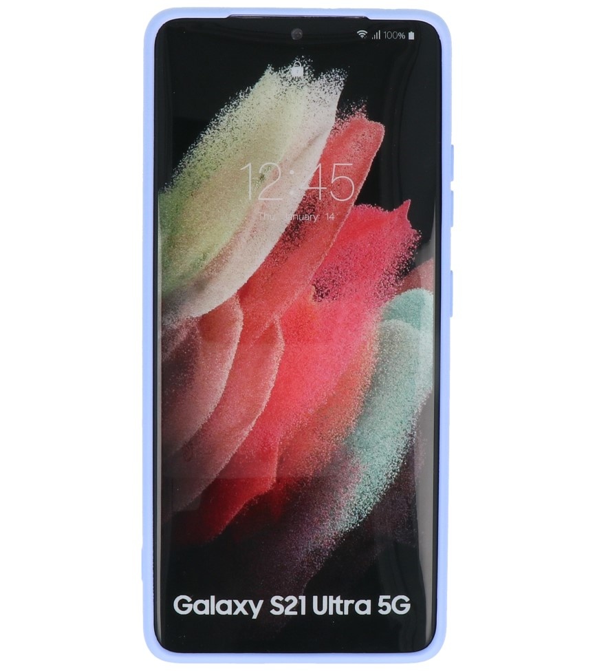 Mode Farbe TPU Fall Samsung Galaxy S21 Ultra Lila