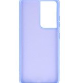Estuche de TPU en color de moda Samsung Galaxy S21 Ultra Púrpura