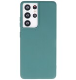 Fashion Color TPU Case Samsung Galaxy S21 Ultra D. Green
