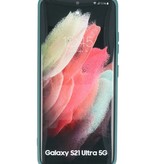 Estuche de TPU en color de moda Samsung Galaxy S21 Ultra D. Verde