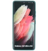 Fashion Color TPU Case Samsung Galaxy S21 Ultra D. Green