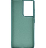 Estuche de TPU en color de moda Samsung Galaxy S21 Ultra D. Verde